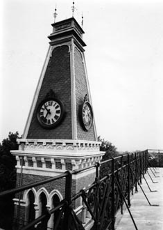 East College Tower Roof BW.jpg